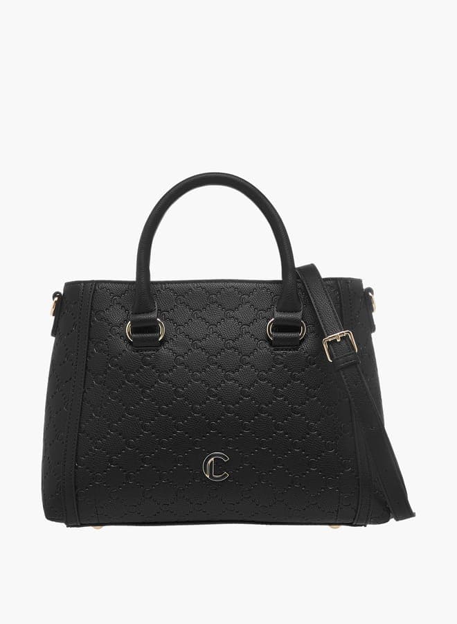 Le Confort Monogram Embossed Tote – Sleek with Detachable Strap - Image 1