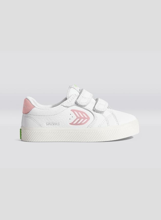 SALVAS White Rose Logo Leather Sneaker – Eco-Conscious Luxury - Image 1