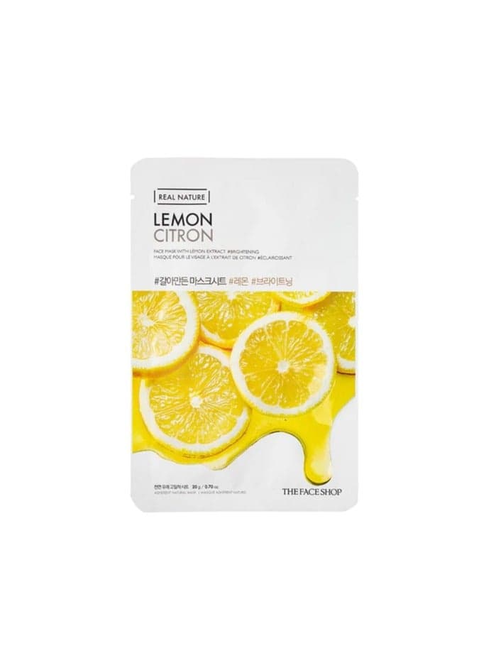 THEFACESHOP Real Nature Lemon Radiance Mask - Image 1