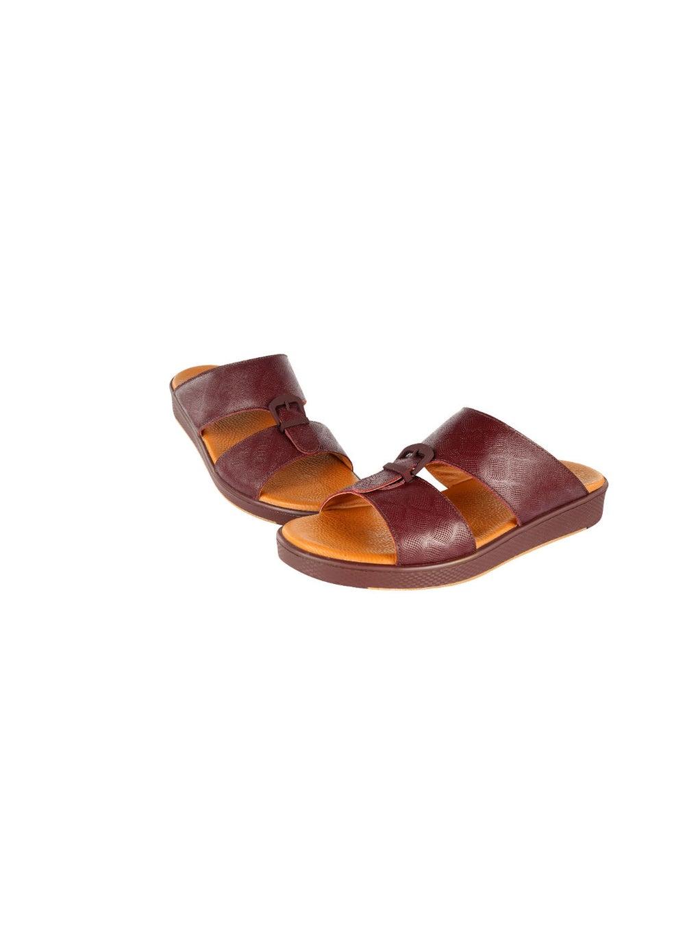 Barjeel Uno SP1-018 Oxblood: Luxurious Men's Arabian Sandals - Image 1