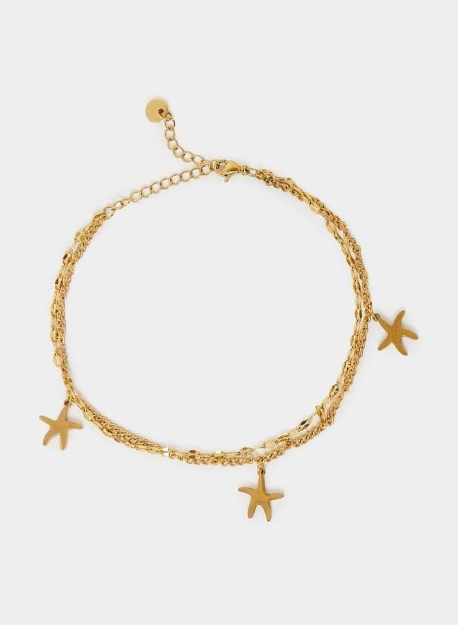 Styli Starfish Drop Anklet - Elegance at Every Step - Image 1