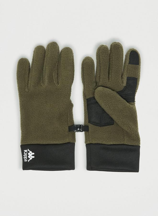 Kappa Men's Textured Panel Gloves with Elegant Logo Detail - Image 1