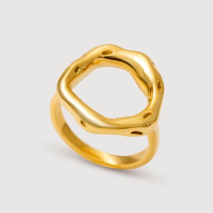 Noya Coco Open Ring 18K Gold Plated - Elegance Unveiled - Image 1