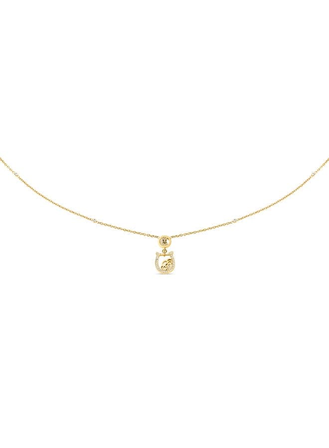 CERRUTI 1881 Camilla Gold-Plated Crystal Horseshoe Necklace - Image 1