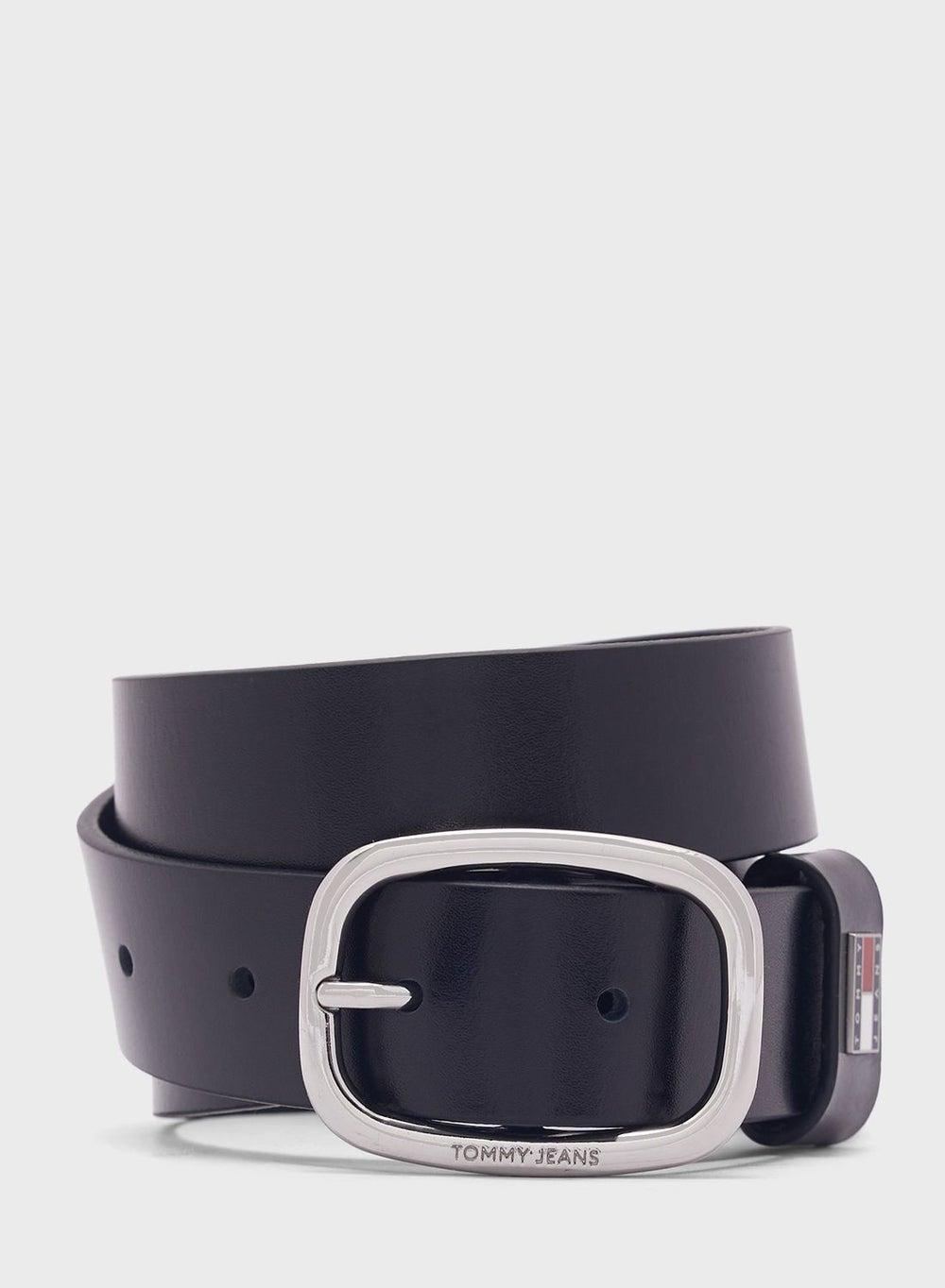 TOMMY JEANS Oval Buckle Leather Belt for Women - Image 1