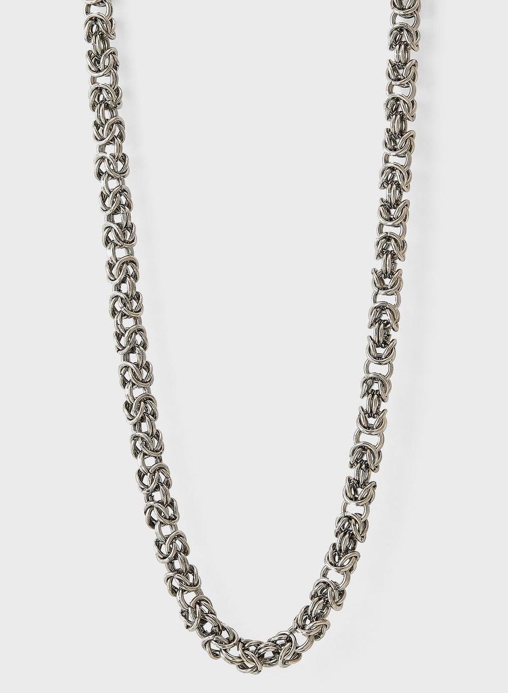 GUESS Men's Silver-Tone Long Steel Necklace - Image 1