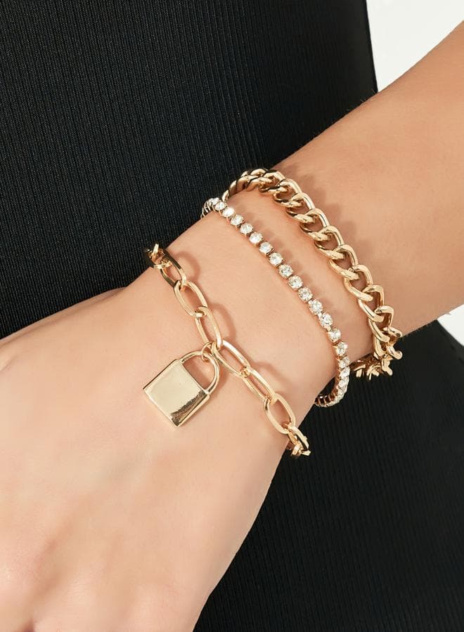 Styli Trio Elegance - Assorted Link Bracelets for Women - Image 1