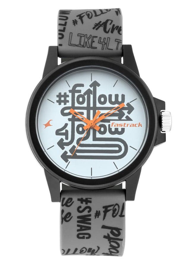 Fastrack 68012PP09 Silicone Analog Watch: Social Media Inspired - Image 1