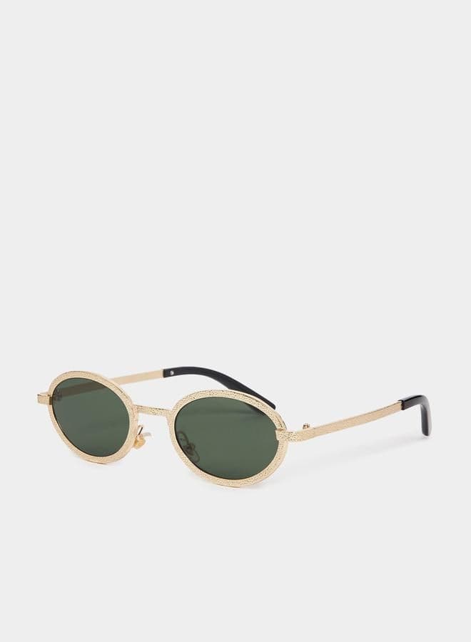 Styli Round Sunglasses with Textured Frame for Women - Image 1