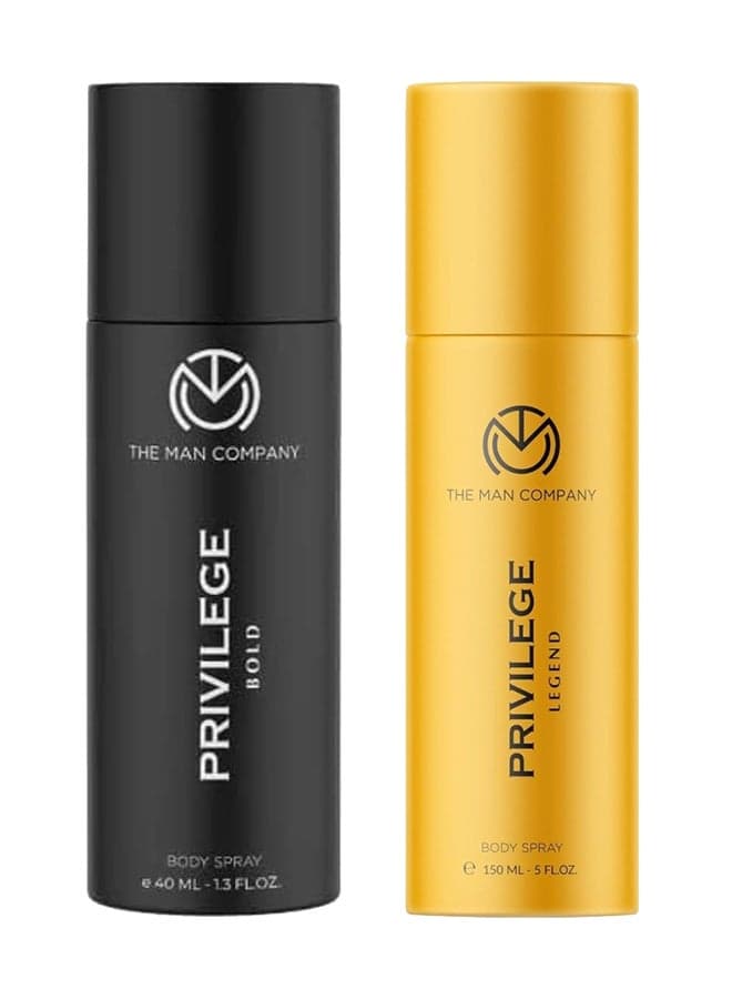 Privilege Active Deodorant Duo for Men | 150ml Black/Gold - Image 1
