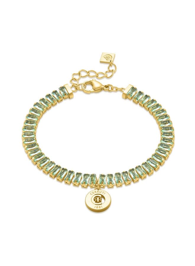 CERRUTI 1881 Claudia Gold-Plated Chryolite Crystal Charm Bracelet - Image 1