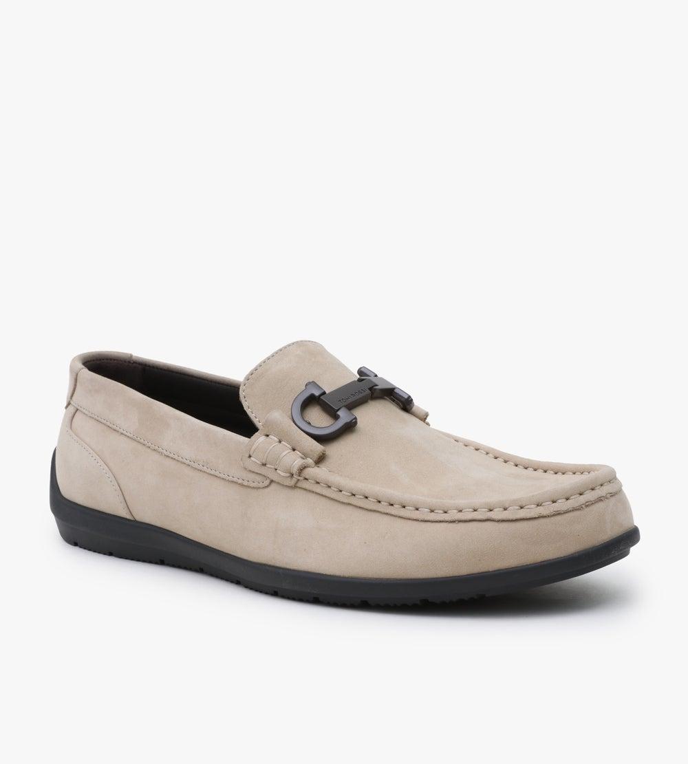 Swift Elegance: Beige Terra Nubuck Men's Loafers - Image 1
