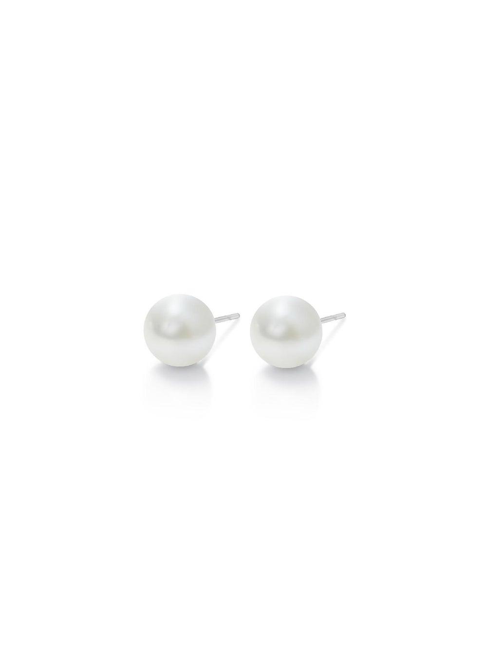 Seona PERLA 6mm White Pearl Stud Earrings – Timeless Elegance - Image 1