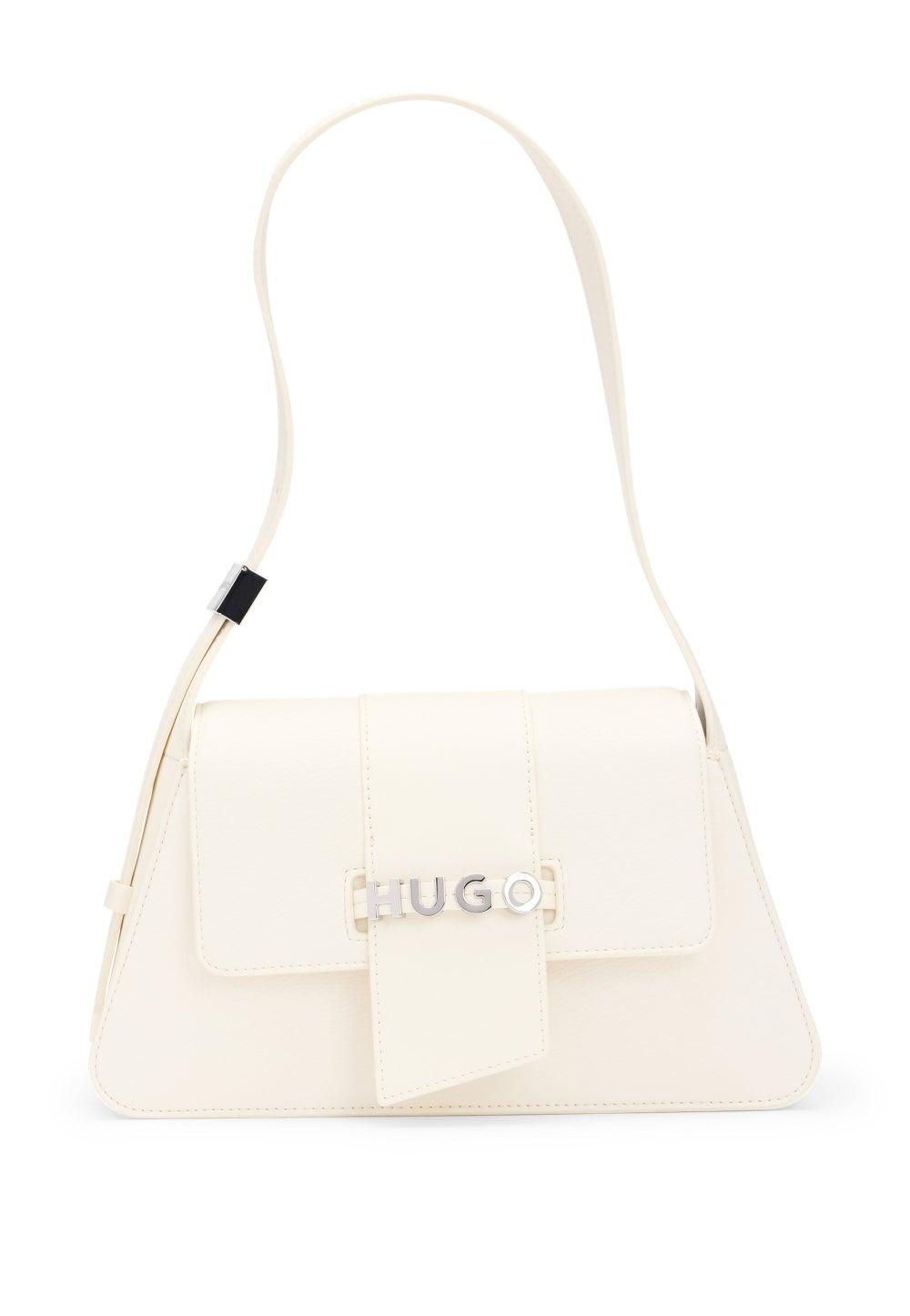 HUGO Elegant Faux-Leather Logo Shoulder Bag - Image 1