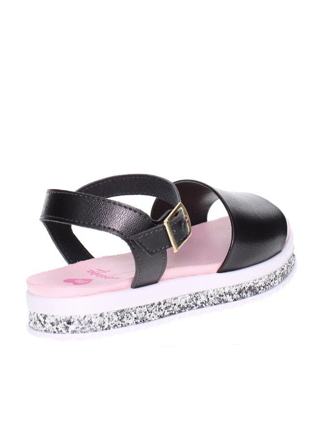 Elegant Black Sling Back Sandals for Women – Comfort & Style - Image 1