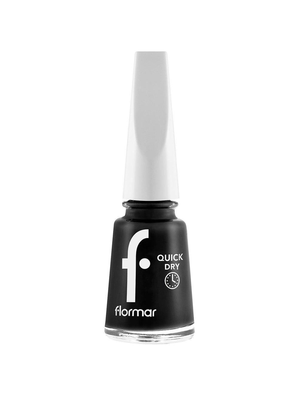 Flormar Quick Dry Qne-10 Black - Glossy & Durable - Image 1