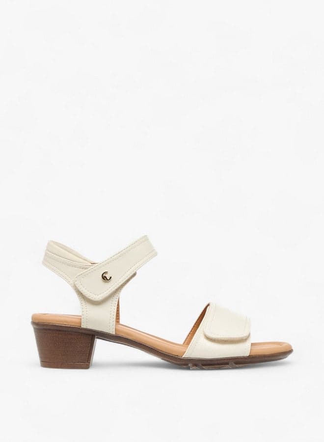 Elevate Beige High Heel Block Sandals - 5C257 L404B - Image 1