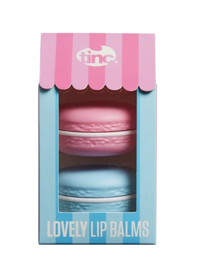 Vanilla & Strawberry Macaron Lip Balm Duo - Image 1