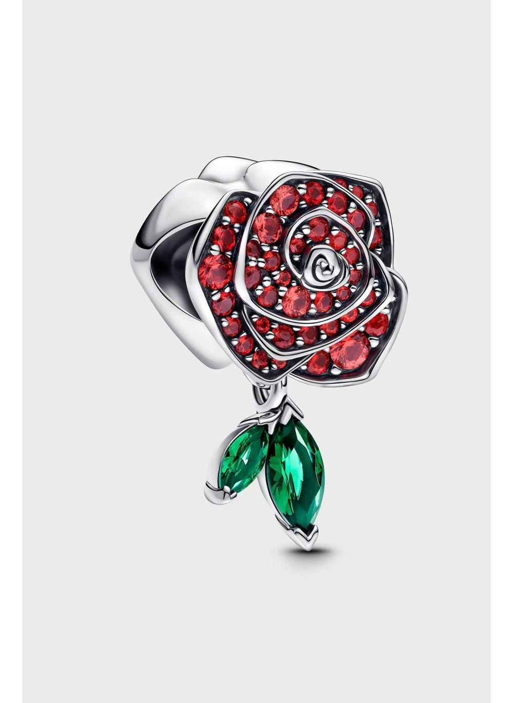 PANDORA Sparkling Rose in Bloom Sterling Charm - Image 1