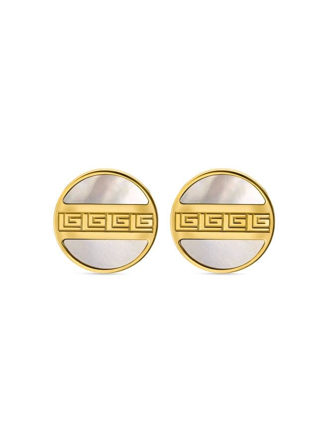 Guy Laroche Irene Earrings with Mother of Pearl and Gold Plating - Image 1