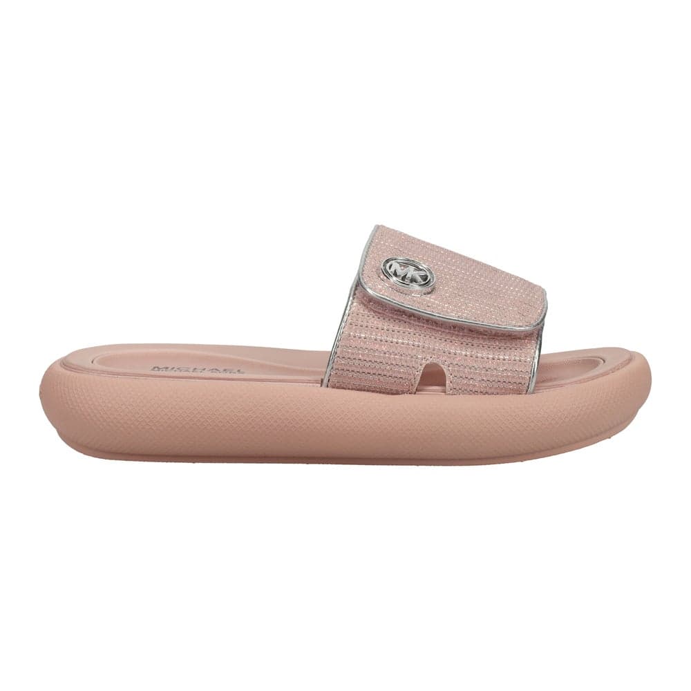 Michael Kors Raelynn Darby Youth Slides - SMK ROSE/SILVER - Image 1