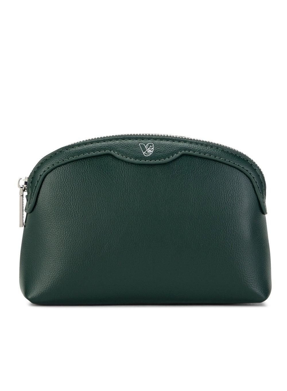 Eco-Chic Veganologie Kora Small Travel Pouch in Lush Green - Image 1