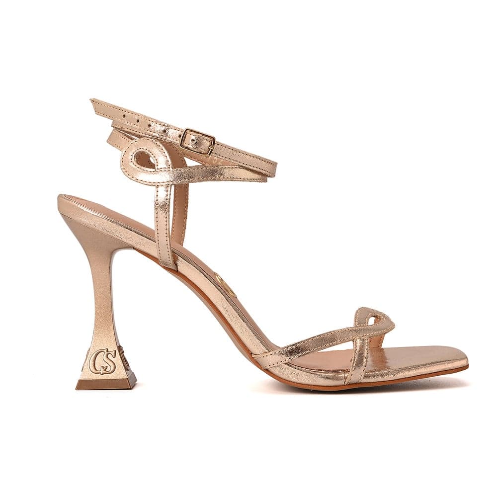 Golden CS Heeled Sandals - Elegance from Brazil - Image 1