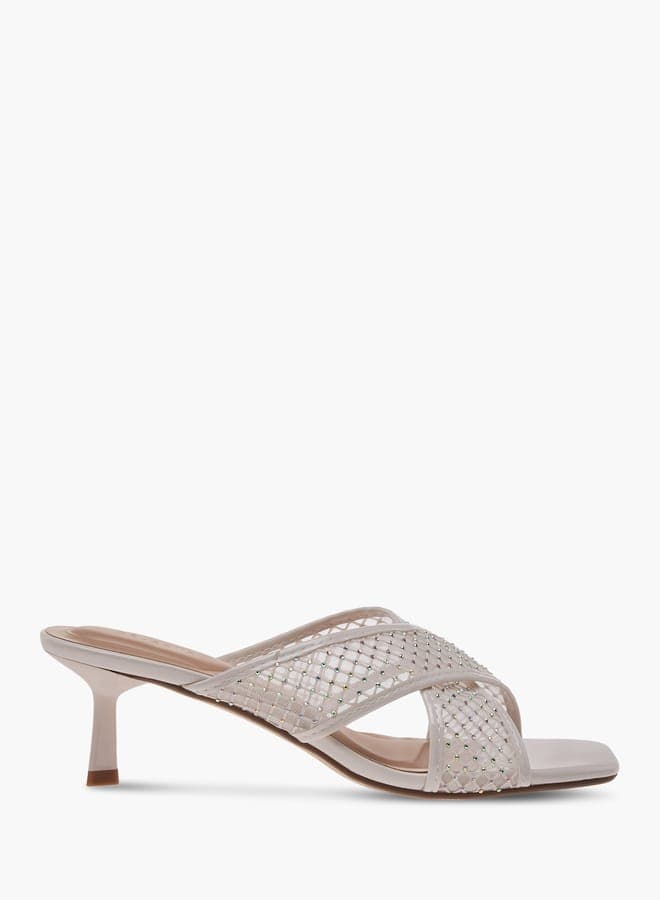 Ivory Elegance: Cross Strap Kitten Heels R21Ss02478 - Image 1