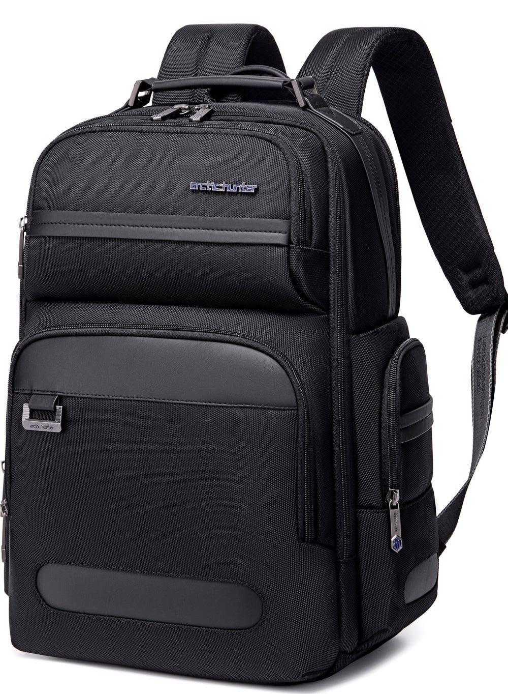 ARCTIC HUNTER Black Business Travel Backpack B00492 - Image 1
