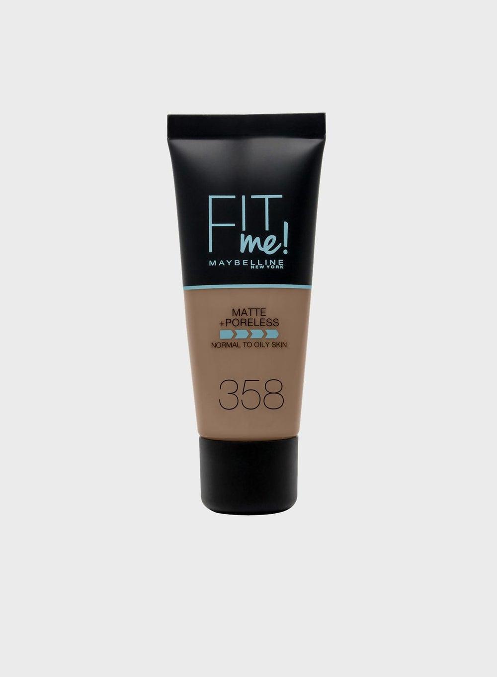 Fit Me Matte & Poreless Foundation - 358 Latte: Flawless Finish - Image 1