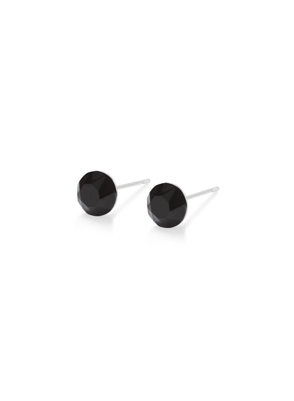 Seona AURORA Jet Black Crystal Studs - Elegance in Simplicity - Image 1