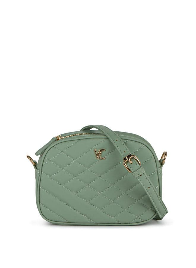 Vincci Green Elegance: Quilted Shoulder Bag with Versatility - Image 1