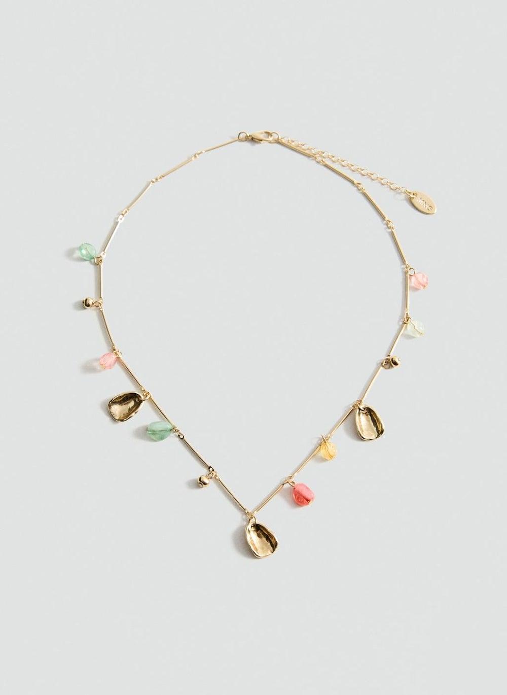 MANGO Beaded Elegance Necklace - Subtle Chic for Every Occasion - Image 1