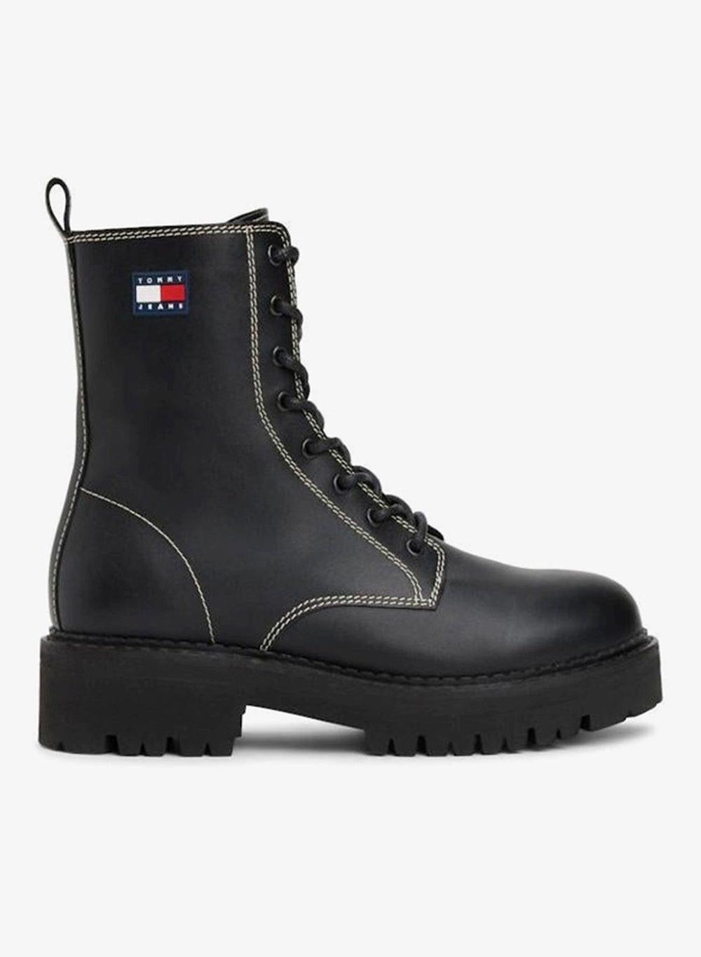 Urban En0En02907Bds Lace-Up Ankle Leather Boots - Black - Image 1