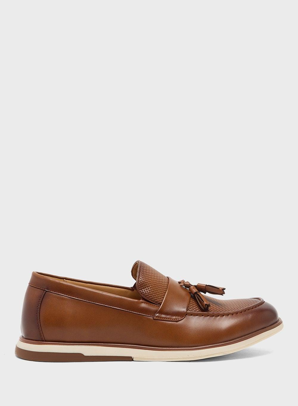 Luxury Brown Gx3933 Tassel Slip-Ons for the Modern Man - Image 1