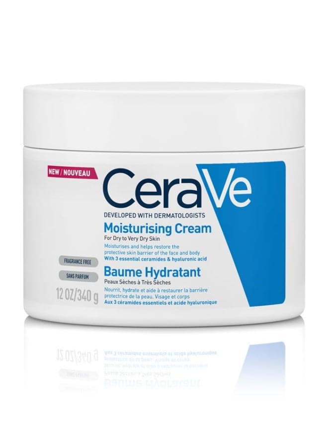 CeraVe 340G Hydrating Cream with Hyaluronic for Dry Skin - Image 1