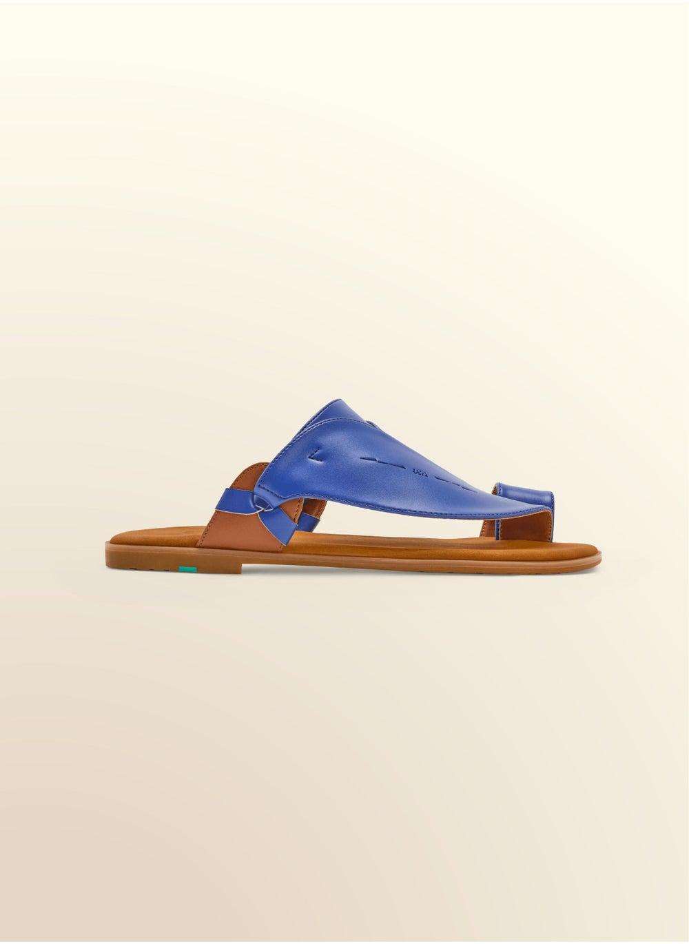M | Neela: Premium Arabian Blue Sandals for the Discerning Gentleman - Image 1