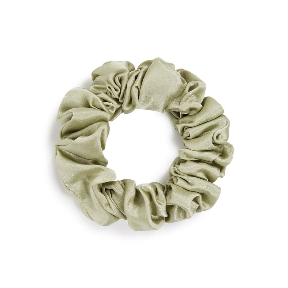 Olive 3CM Silk Scrunchie - Luxurious Gentle Haircare - Image 1