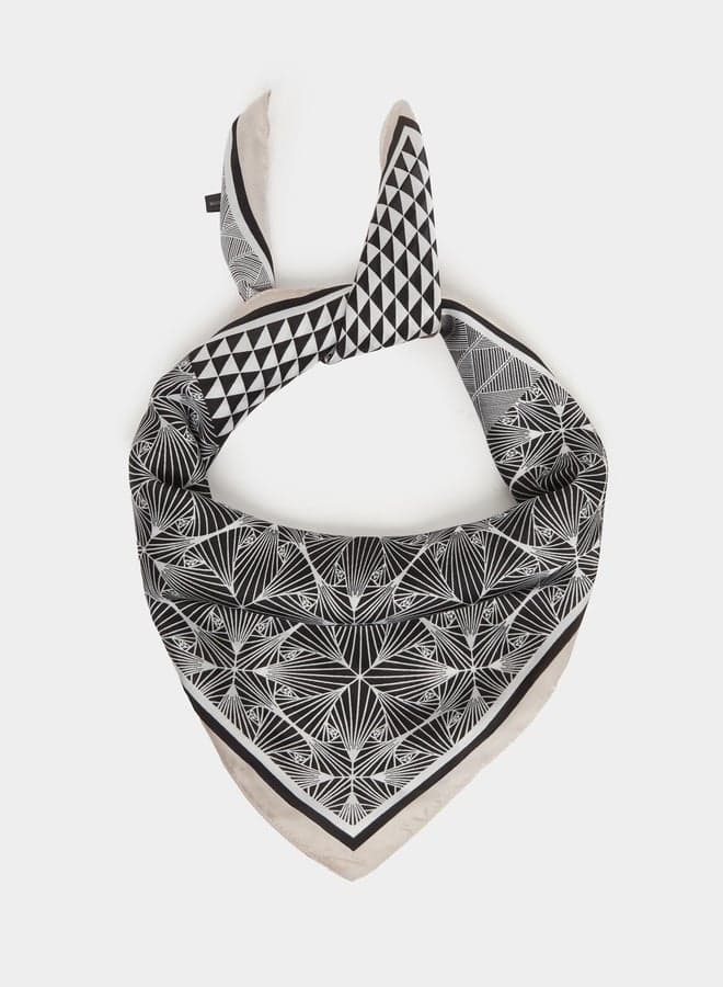 Styli Geometric Scarf - Elegance Meets Modern Chic - Image 1