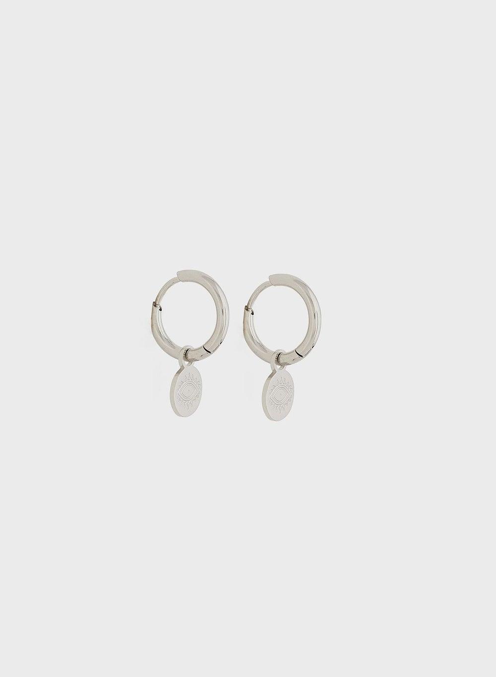 Lady Mauve Nayana Eye Pendant Hoop Earrings for Women - Image 1
