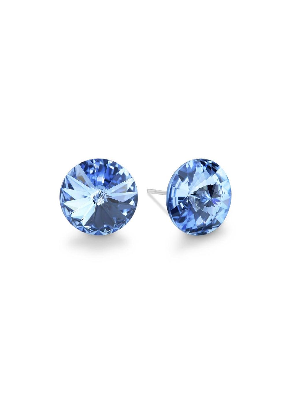 Seona ELLA Light Sapphire Crystal Studs - Captivating Blue - Image 1