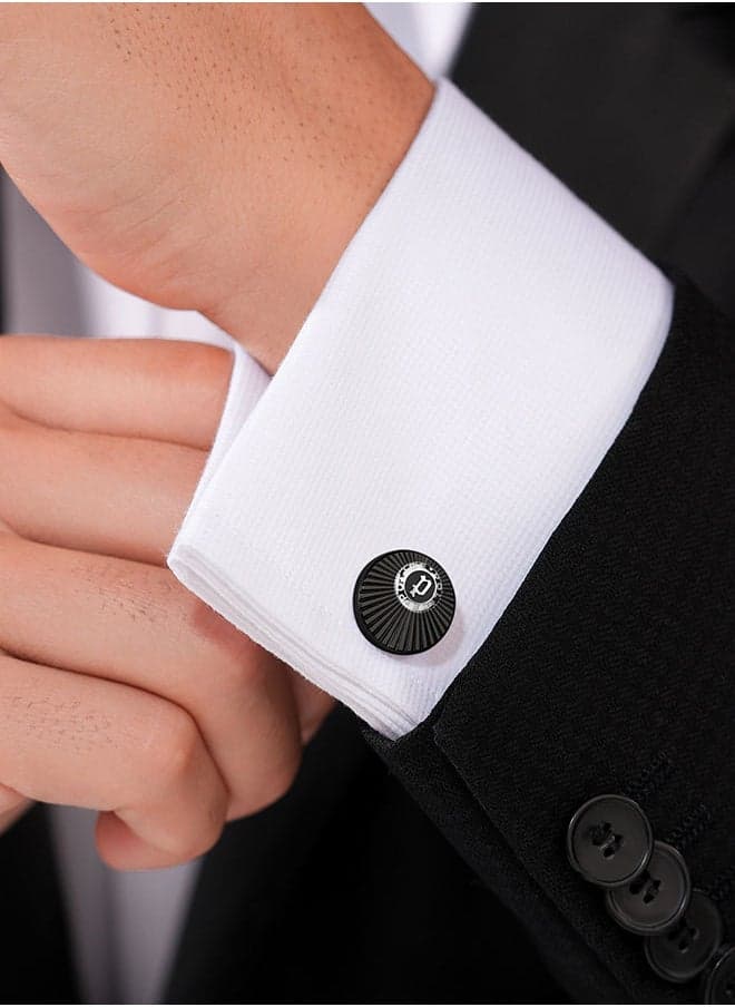 POLICE Radiant Black Stainless Steel CufflinksPEAGC0023004 - Image 1