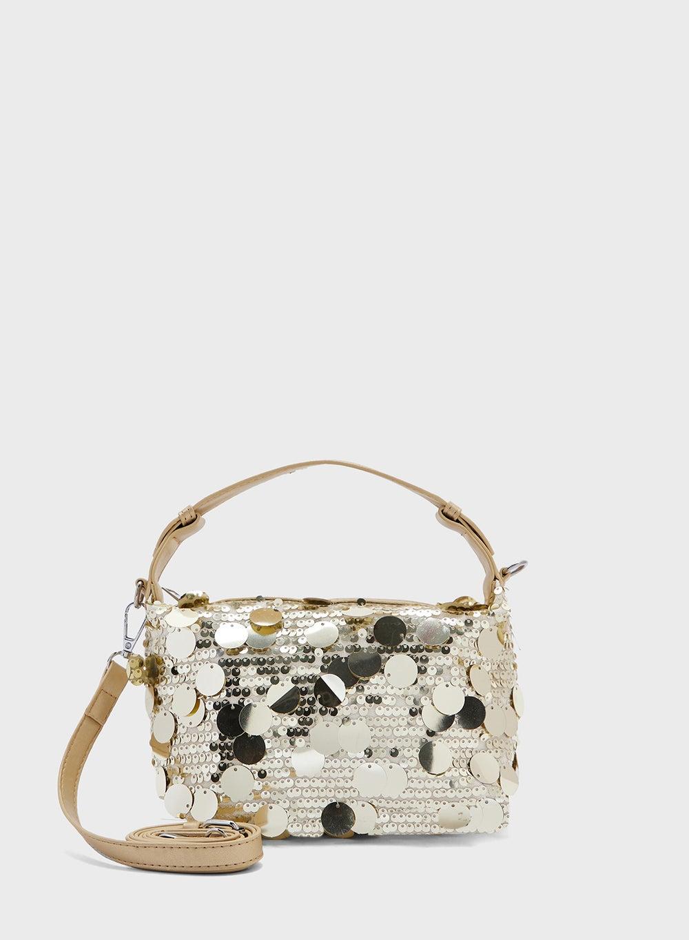 Ginger Boutique Sparkling Sequined Satchel Bag for Women - Image 1