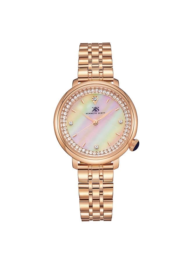 KENNETH SCOTT K23518-RBKM Elegant Rose Gold Women's Watch - Image 1