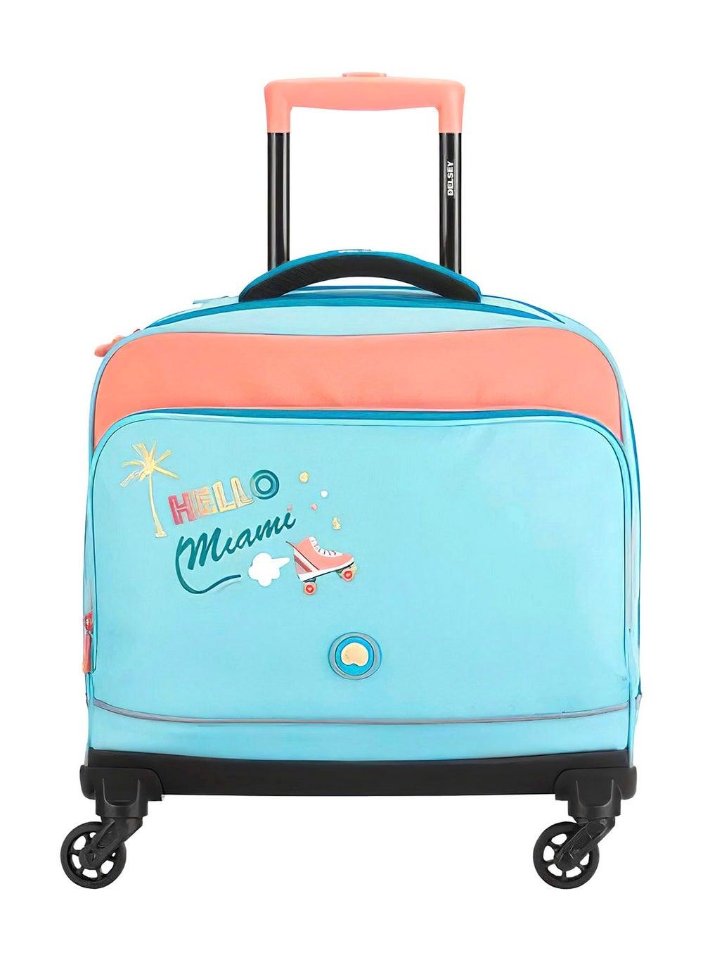 DELSEY Paris Miami Turquoise 4-Wheel School Companion - Image 1