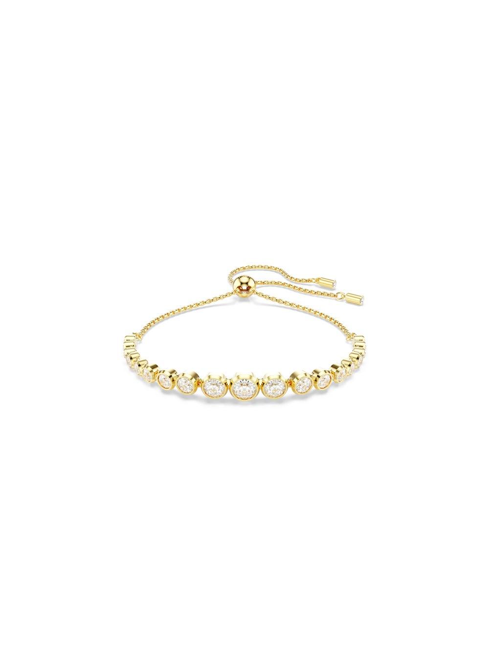 SWAROVSKI Imber Elegance: Gold-Tone Round-Cut Crystal Bracelet - Image 1