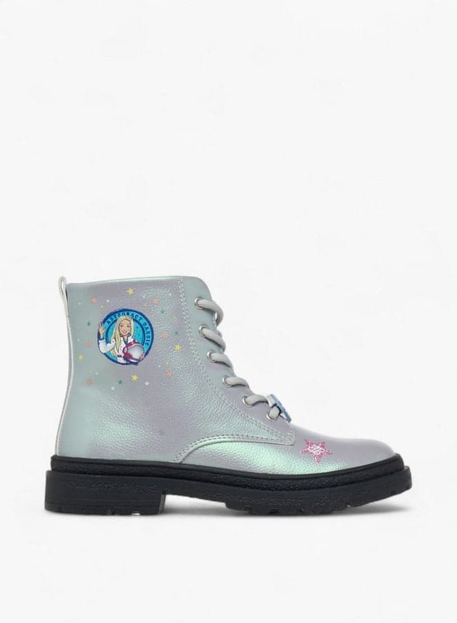 Silver Elegance 1871F0179A: Chic Printed Girls' Ankle Boots - Image 1