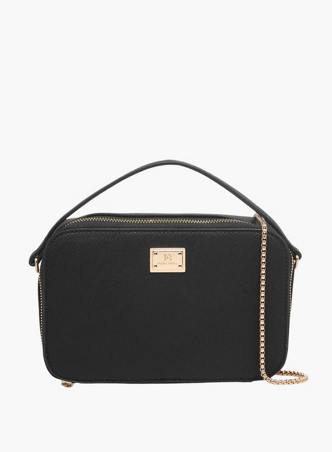 Flora Bella Textured Crossbody Elegance with Chain Strap - Image 1
