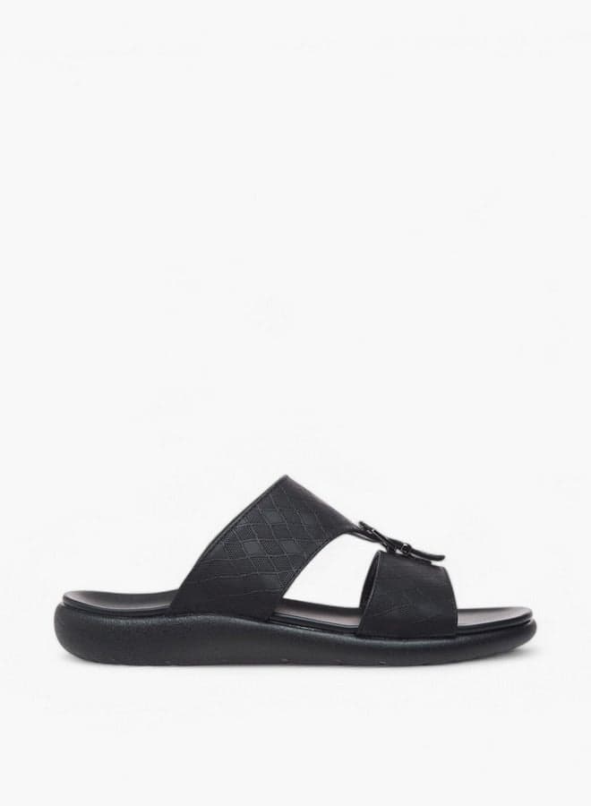 Elegant Fd22 D4Black Buckle Accent Arabian Sandals - Image 1