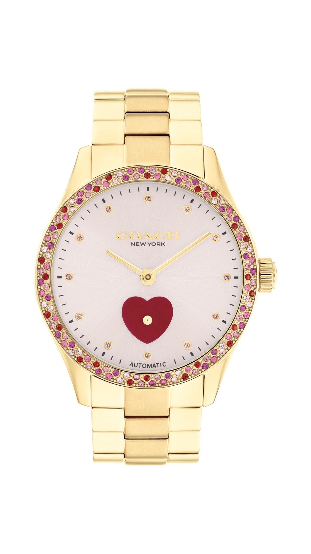 COACH Brooks Womens Stainless Steel Gold-Tone Watch - Image 1